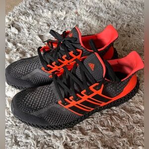 Adidas Black and Bright Red Running Shoes